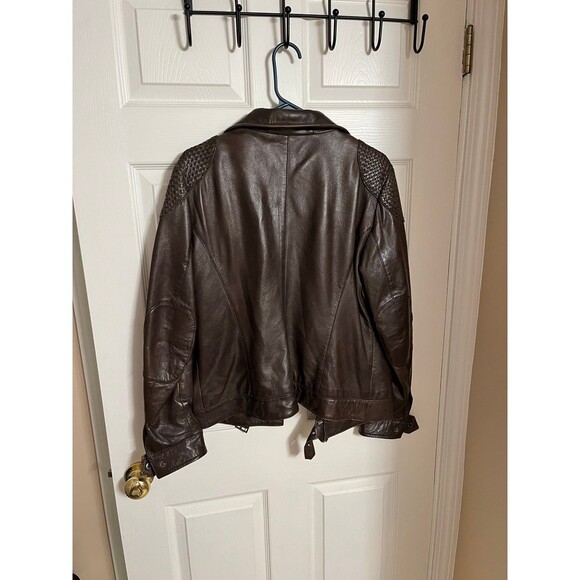 Lulu Bravo Unisex Brown Leather Jacket - Picture 4 of 5